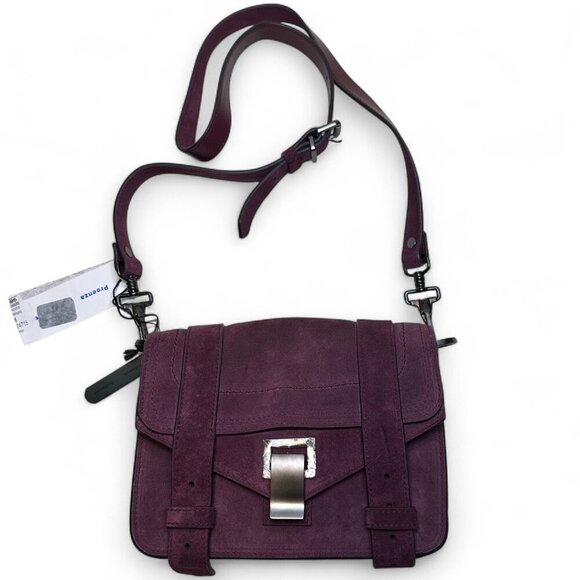 PROENZA SCHOULER PS1 Suede Mini Crossbody Purple NWT - Picture 4 of 16
